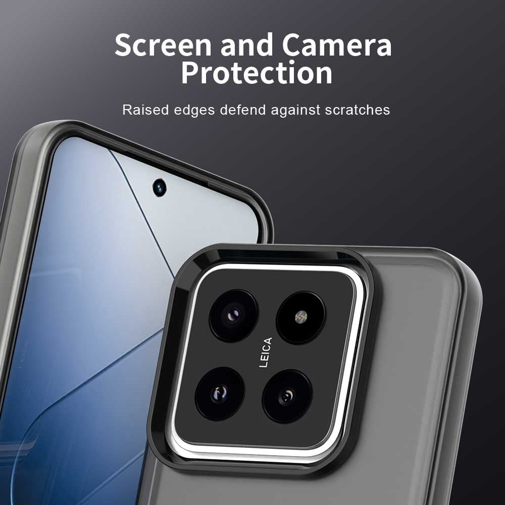 For Xiaomi 14 Case PC+TPU+PET Matte Anti-Drop Phone Back Cover