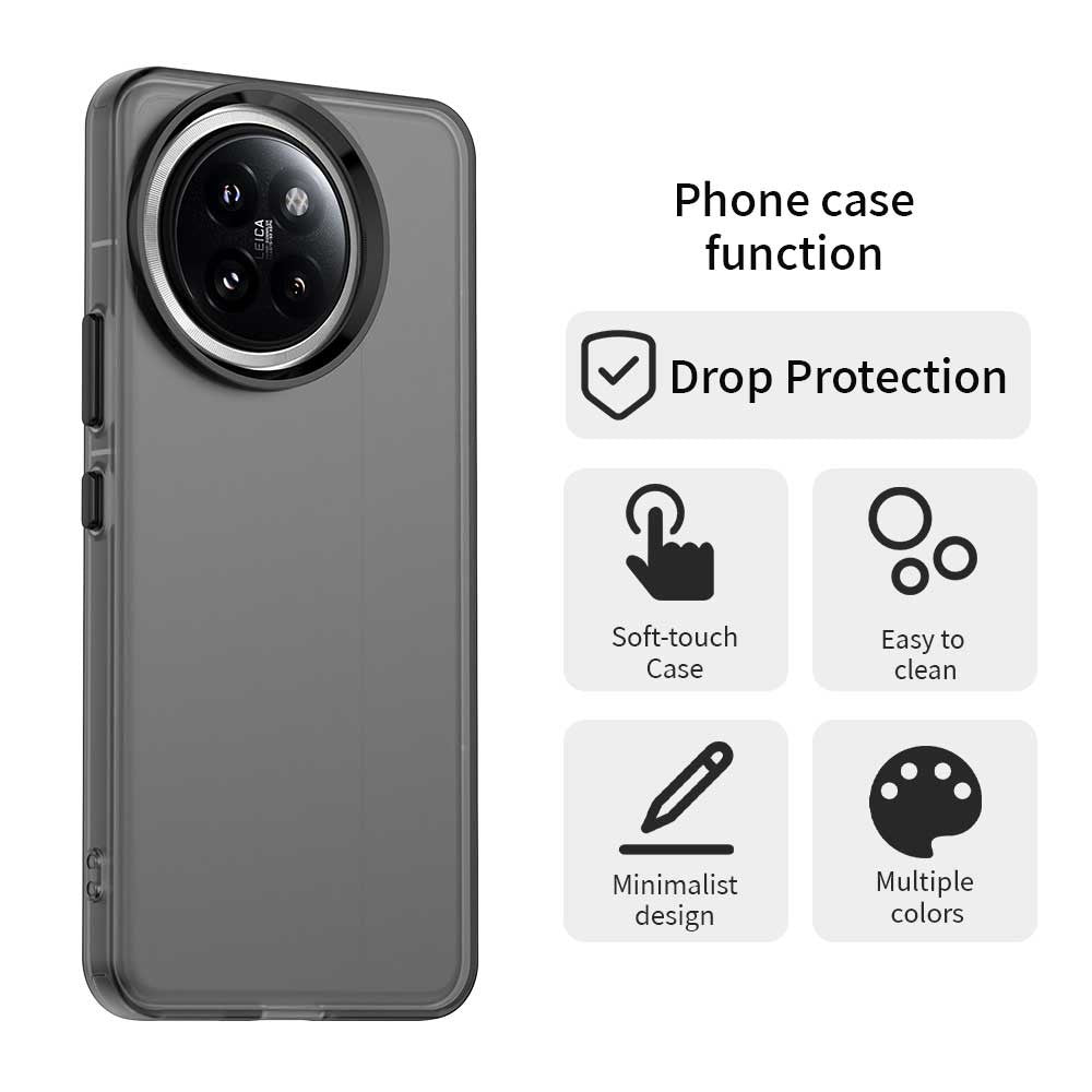 For Xiaomi 14 Civi 5G / Civi 4 Pro 5G Case PC+TPU+PET Matte Anti-Drop Phone Back Cover