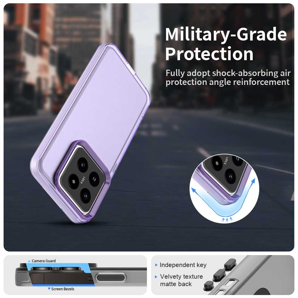 For Xiaomi 14 Pro Case PC+TPU+PET Matte Anti-Drop Phone Back Cover