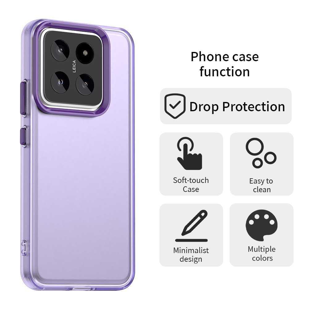 For Xiaomi 14 Pro Case PC+TPU+PET Matte Anti-Drop Phone Back Cover