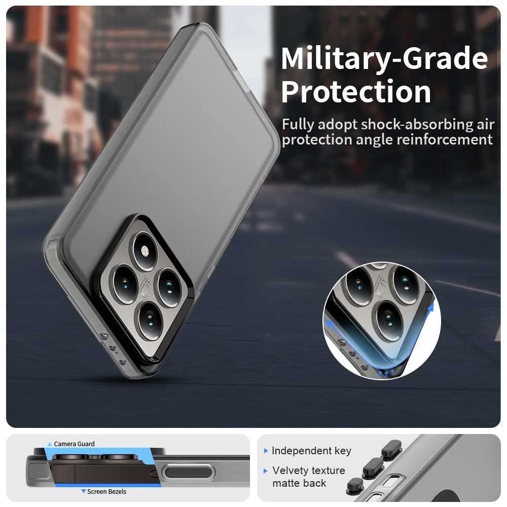 For Xiaomi 14T Case PC+TPU+PET Matte Anti-Drop Phone Back Cover