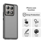For Xiaomi 14T Case PC+TPU+PET Matte Anti-Drop Phone Back Cover