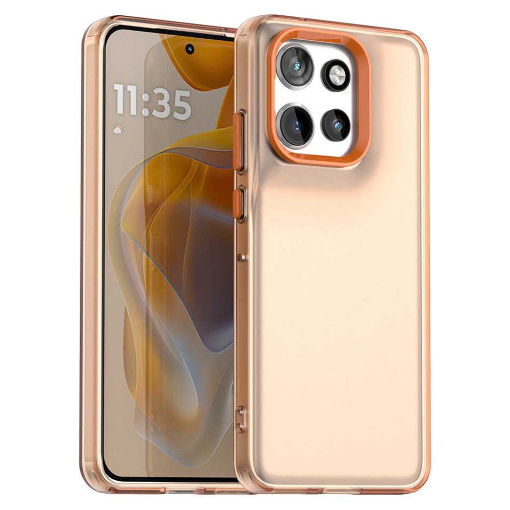 Matte cover til Motorola Edge 60 Neo 5G / 50 Neo 5G / S50 5G / ThinkPhone 25 5G PC+TPU+PET Anti-Drop Telefonbagside