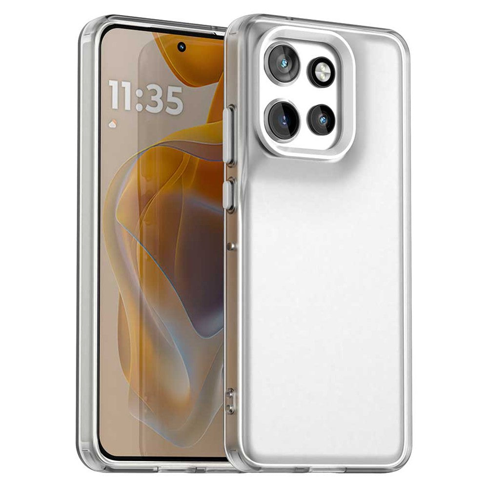 Matte cover til Motorola Edge 60 Neo 5G / 50 Neo 5G / S50 5G / ThinkPhone 25 5G PC+TPU+PET Anti-Drop Telefonbagside