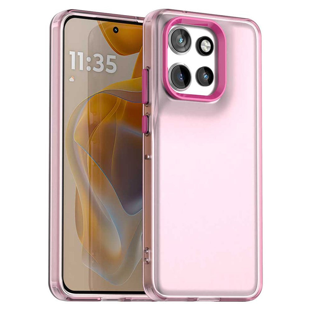 Matte cover til Motorola Edge 60 Neo 5G / 50 Neo 5G / S50 5G / ThinkPhone 25 5G PC+TPU+PET Anti-Drop Telefonbagside