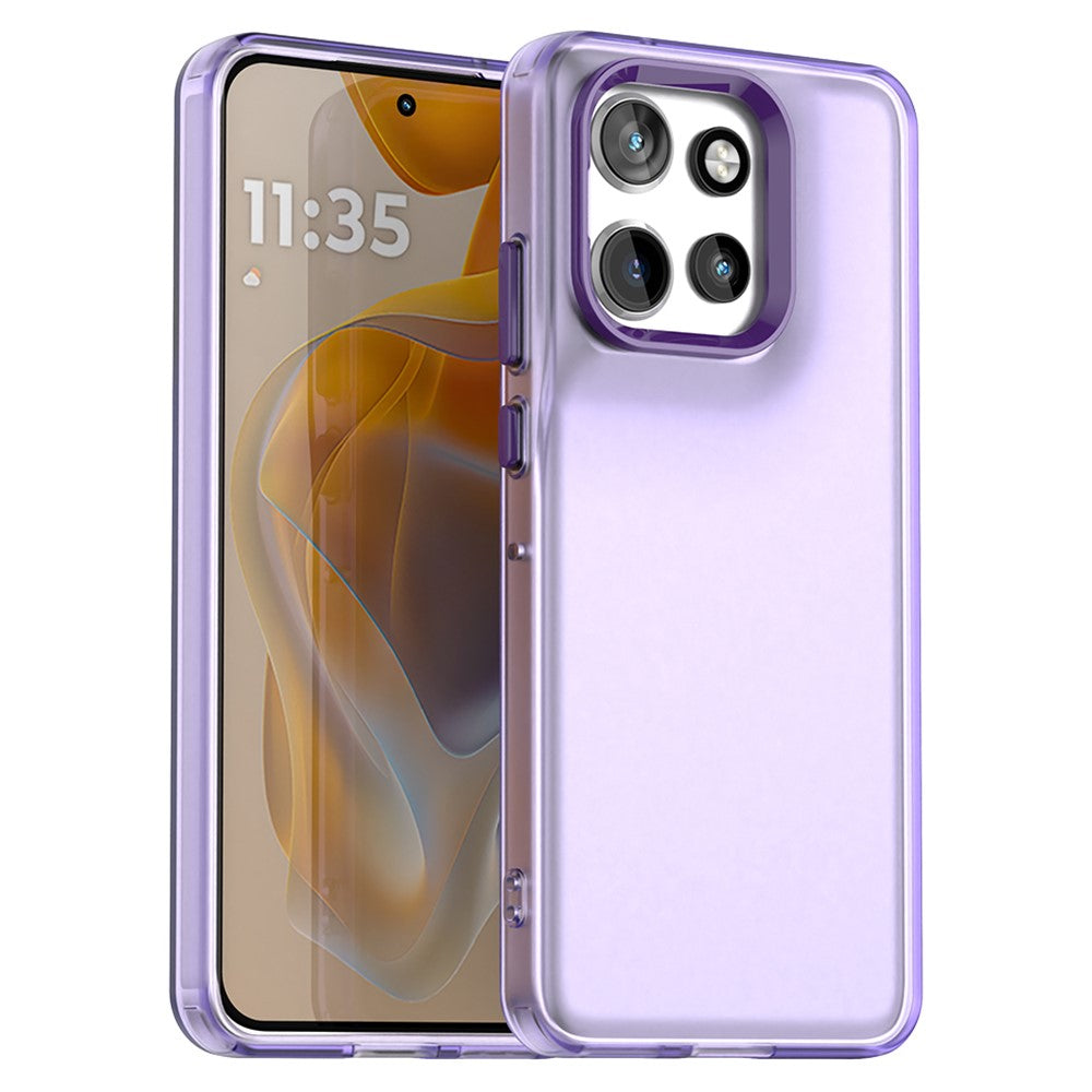 Matte cover til Motorola Edge 60 Neo 5G / 50 Neo 5G / S50 5G / ThinkPhone 25 5G PC+TPU+PET Anti-Drop Telefonbagside