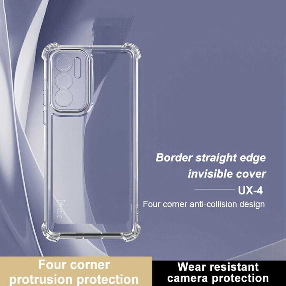IMAK UX-4 Series Clear Phone Case for Huawei P40 Four Corner Shockproof TPU Back Cover