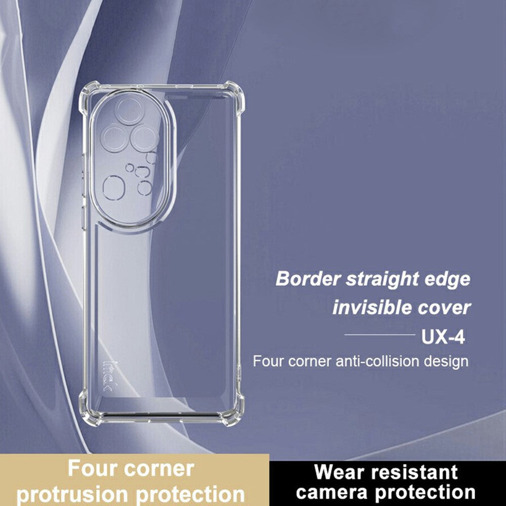 IMAK UX-4 Series Clear Phone Case for Huawei P50 Pro 4G Four Corner Shockproof TPU Back Cover