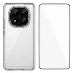 WANLONFENG MF-serien för Xiaomi Redmi Note 14 Pro+ 5G-skal i TPU+akryl, genomskinligt mobilskal med härdat glas