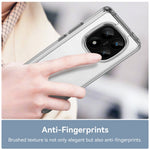 WANLONFENG MF-serien för Xiaomi Redmi Note 14 Pro+ 5G-skal i TPU+akryl, genomskinligt mobilskal med härdat glas