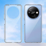 WANLONFENG MF Series for Xiaomi Poco C61 4G / Redmi A3 4G Case TPU+Acrylic Clear Phone Cover with Tempered Glass Film