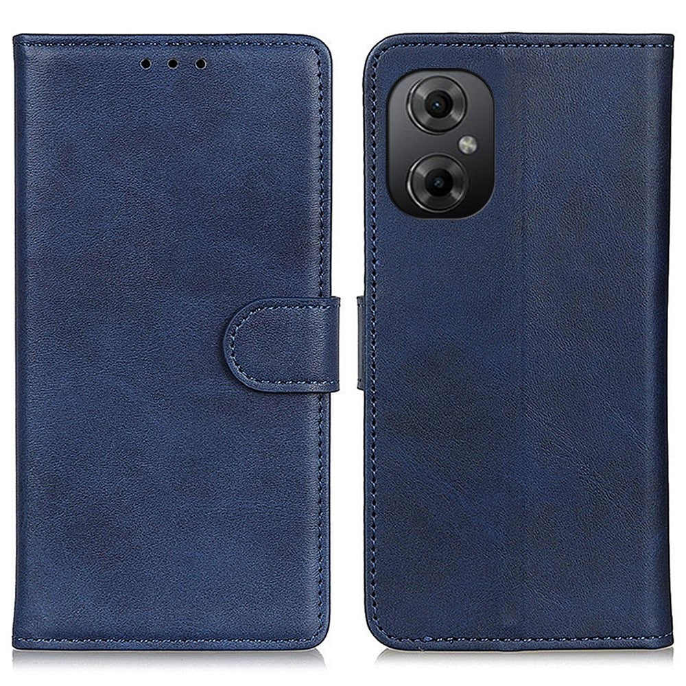 Cowhide Texture Phone Case For Xiaomi Poco M4 5G, Flip Wallet Stand Magnetic Clasp Shockproof PU Leather Phone Cover