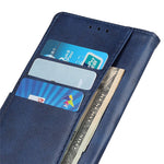 Cowhide Texture Phone Case For Xiaomi Poco M4 5G, Flip Wallet Stand Magnetic Clasp Shockproof PU Leather Phone Cover