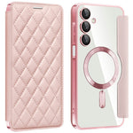 For Samsung Galaxy A16 4G / 5G Magnetisk Etui Rhombus PU Læder Telefoncover