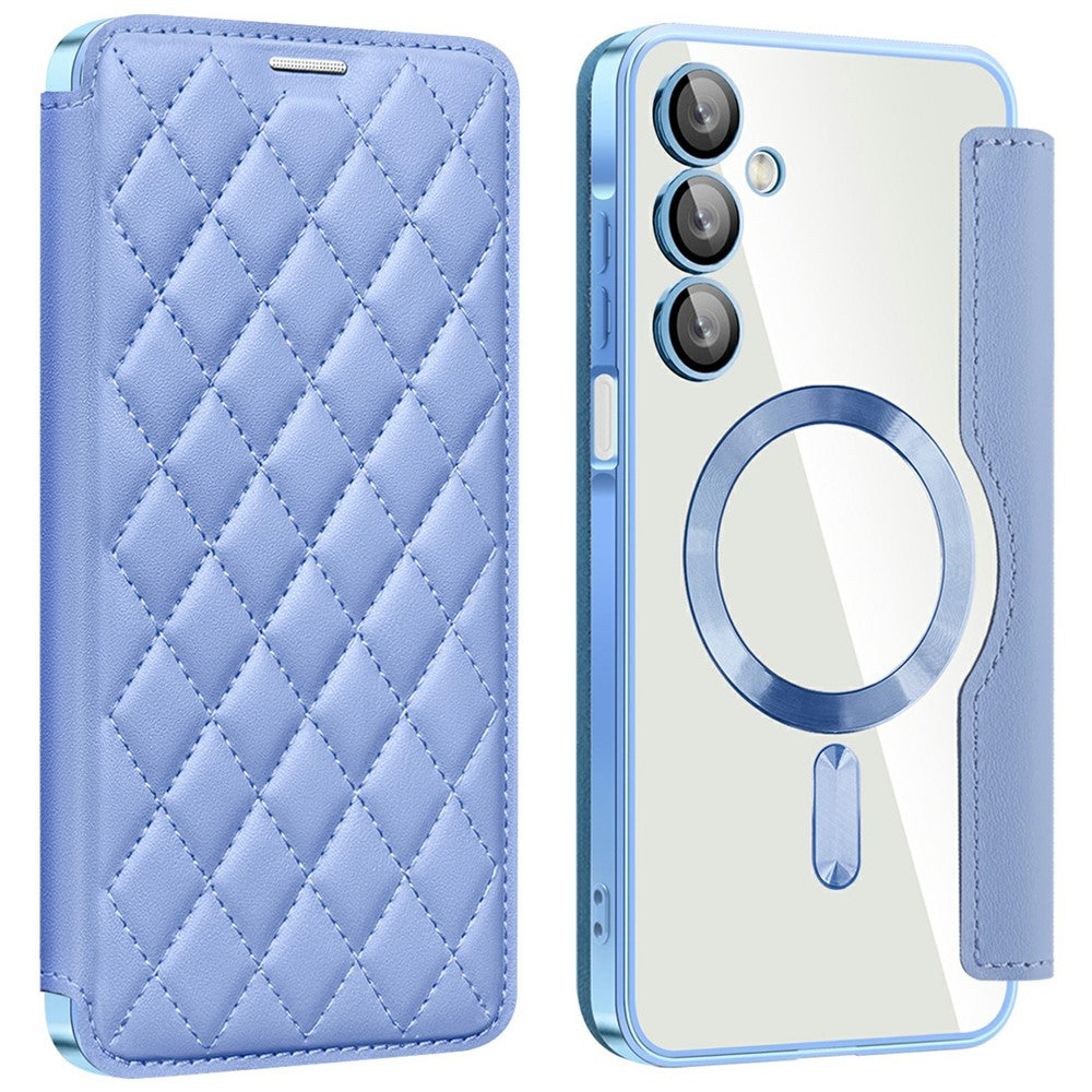 For Samsung Galaxy A16 4G / 5G Magnetisk Etui Rhombus PU Læder Telefoncover