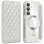 For Samsung Galaxy A16 4G / 5G Magnetisk Etui Rhombus PU Læder Telefoncover