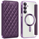 For Samsung Galaxy A16 4G / 5G Magnetisk Etui Rhombus PU Læder Telefoncover
