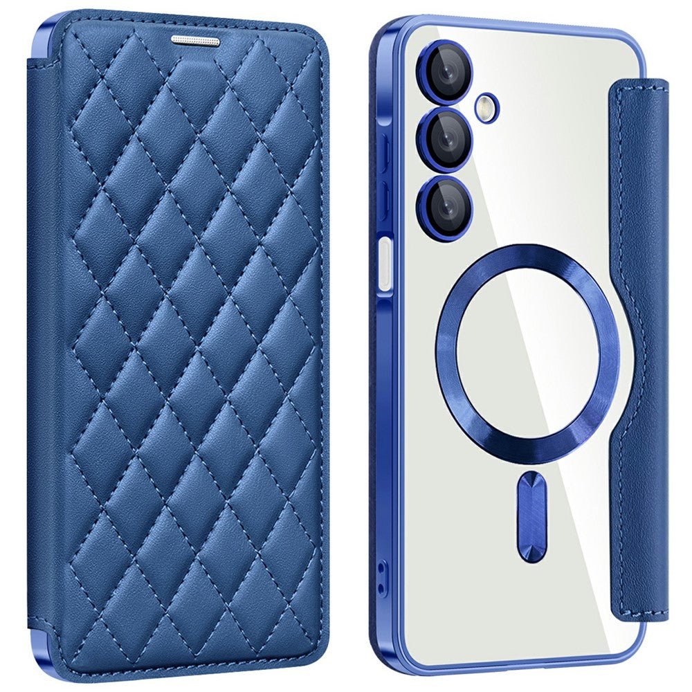 For Samsung Galaxy A16 4G / 5G Magnetisk Etui Rhombus PU Læder Telefoncover