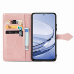 Plånboksfodral för Motorola Edge 60 Neo 5G / Edge 50 Neo 5G / Moto S50 5G / ThinkPhone 25 5G Läderfodral med mandalablomma, stativvy