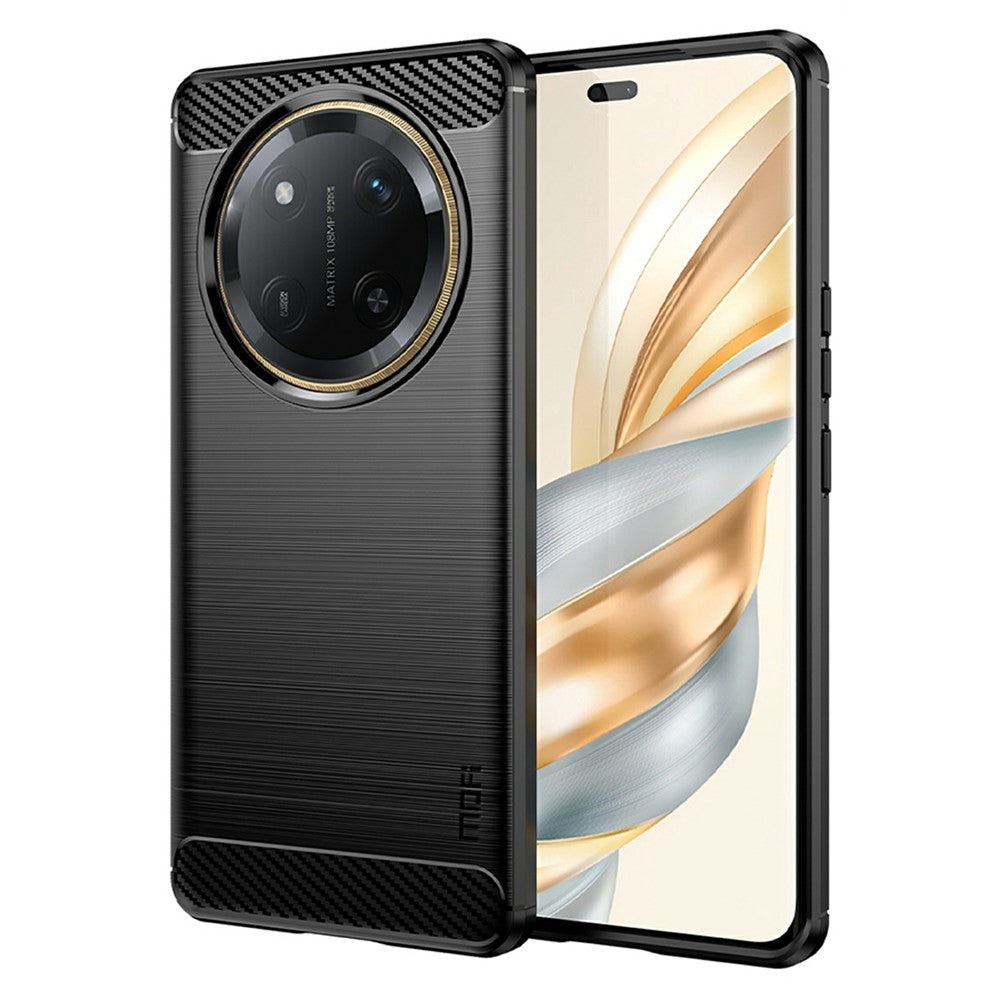 MOFI JK TPU Series-1 För Honor Magic7 Lite 5G / X9c 5G / X60 Pro 5G Skal Kolfiberstruktur TPU Mjukt mobilskal