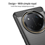 MOFI JK TPU Series-1 För Honor Magic7 Lite 5G / X9c 5G / X60 Pro 5G Skal Kolfiberstruktur TPU Mjukt mobilskal