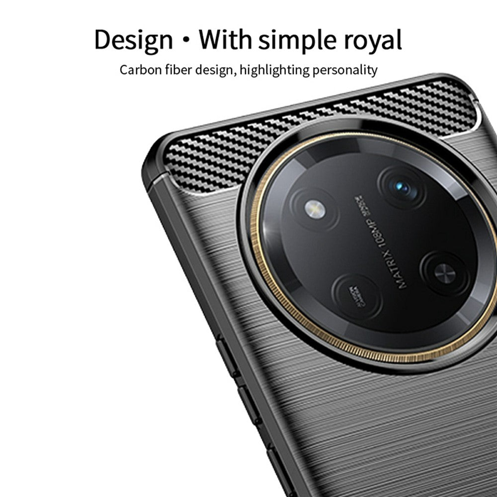 MOFI JK TPU Series-1 För Honor Magic7 Lite 5G / X9c 5G / X60 Pro 5G Skal Kolfiberstruktur TPU Mjukt mobilskal