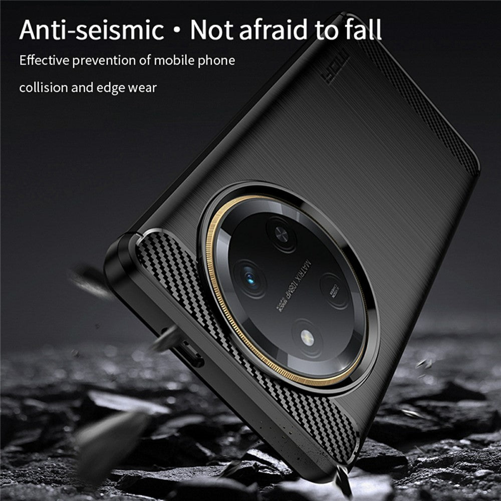 MOFI JK TPU Series-1 För Honor Magic7 Lite 5G / X9c 5G / X60 Pro 5G Skal Kolfiberstruktur TPU Mjukt mobilskal