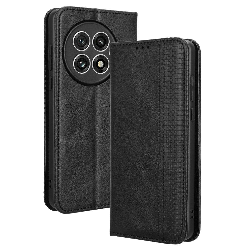 For OnePlus 13 Leather Case Wallet Stand Retro Texture Phone Cover