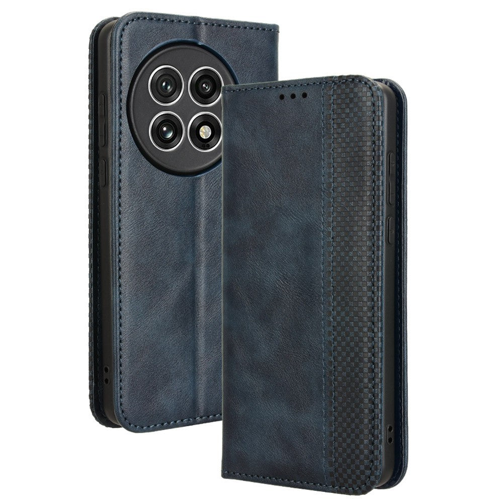 For OnePlus 13 Leather Case Wallet Stand Retro Texture Phone Cover