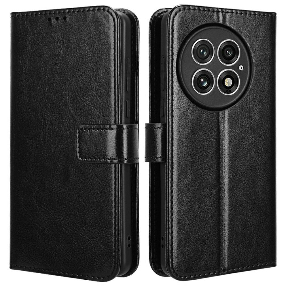 OnePlus 13-skal Crazy Horse Texture PU-lädermobilplånboksfodral