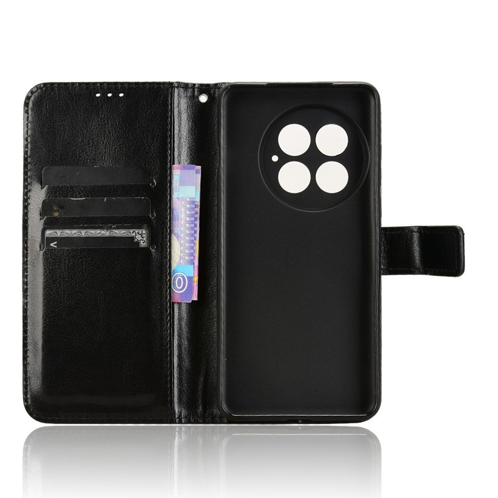 OnePlus 13-skal Crazy Horse Texture PU-lädermobilplånboksfodral