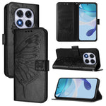 Xiaomi Redmi Note 14 Pro+ 5G / Note 14 Pro 5G / Poco X7 5G Plånboksfodral med handledsrem Läderfodral med fjärilstryck