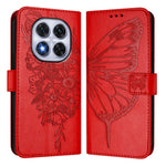 For Xiaomi Redmi Note 14 Pro+ 5G / Note 14 Pro 5G / Poco X7 5G Wallet Case with Wrist Strap Butterfly Imprint Leather Phone Cover