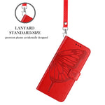 For Xiaomi Redmi Note 14 Pro+ 5G / Note 14 Pro 5G / Poco X7 5G Wallet Case with Wrist Strap Butterfly Imprint Leather Phone Cover