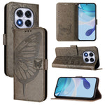 For Xiaomi Redmi Note 14 Pro+ 5G / Note 14 Pro 5G / Poco X7 5G Wallet Case with Wrist Strap Butterfly Imprint Leather Phone Cover