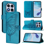 For Xiaomi Redmi Note 14 Pro+ 5G / Note 14 Pro 5G / Poco X7 5G Wallet Case with Wrist Strap Butterfly Imprint Leather Phone Cover