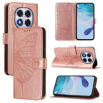 For Xiaomi Redmi Note 14 Pro+ 5G / Note 14 Pro 5G / Poco X7 5G Wallet Case with Wrist Strap Butterfly Imprint Leather Phone Cover