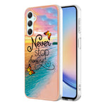 For Samsung Galaxy A16 4G / Galaxy A16 5G Case with IMD Marble Flower Pattern TPU Mobile Back Cover
