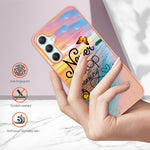 For Samsung Galaxy A16 4G / Galaxy A16 5G Case with IMD Marble Flower Pattern TPU Mobile Back Cover