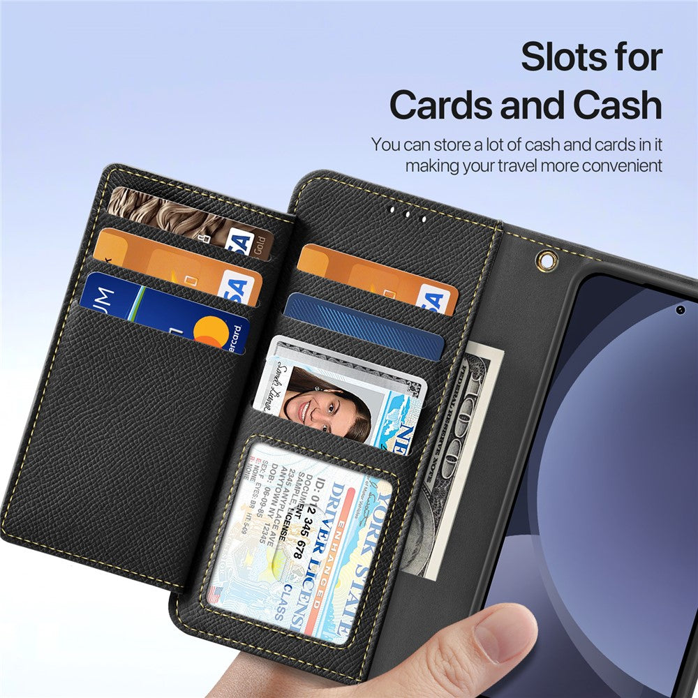DUX DUCIS For Samsung Galaxy S25+ Case  Lawa Series Detachable Magnetic Cowhide Leather Cover Zipper Wallet