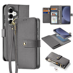 DUX DUCIS For Samsung Galaxy S25+ Case  Lawa Series Detachable Magnetic Cowhide Leather Cover Zipper Wallet
