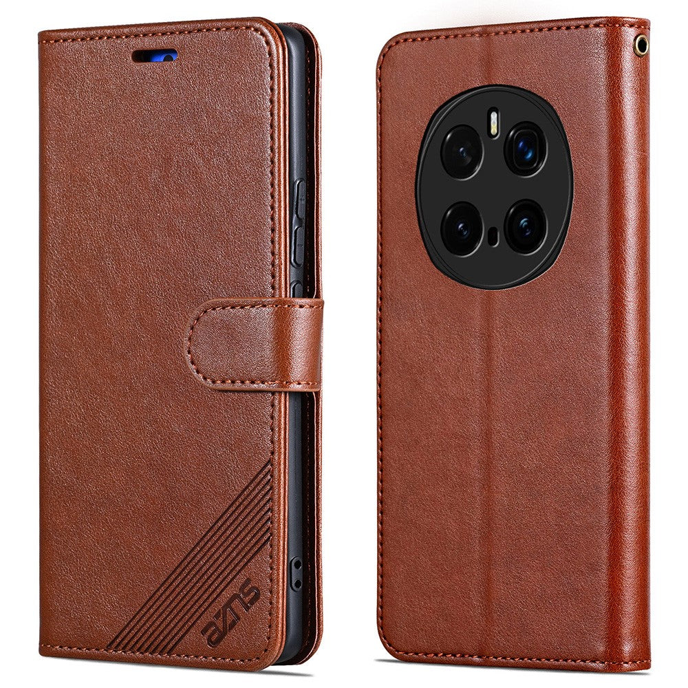 AZNS For Honor Magic7 Pro 5G Case Anti-Scratch PU Leather Stand Wallet Phone Cover