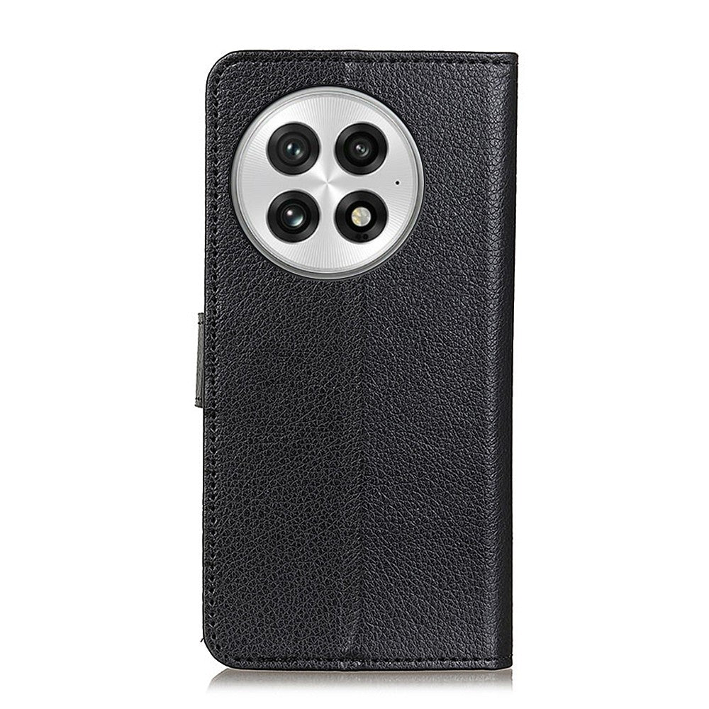 For OnePlus 13 Wallet Case PU Leather Phone Cover Litchi Texture