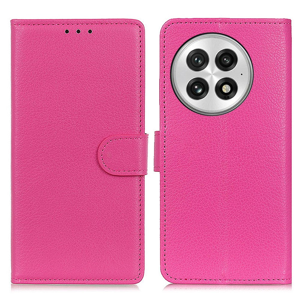 For OnePlus 13 Wallet Case PU Leather Phone Cover Litchi Texture