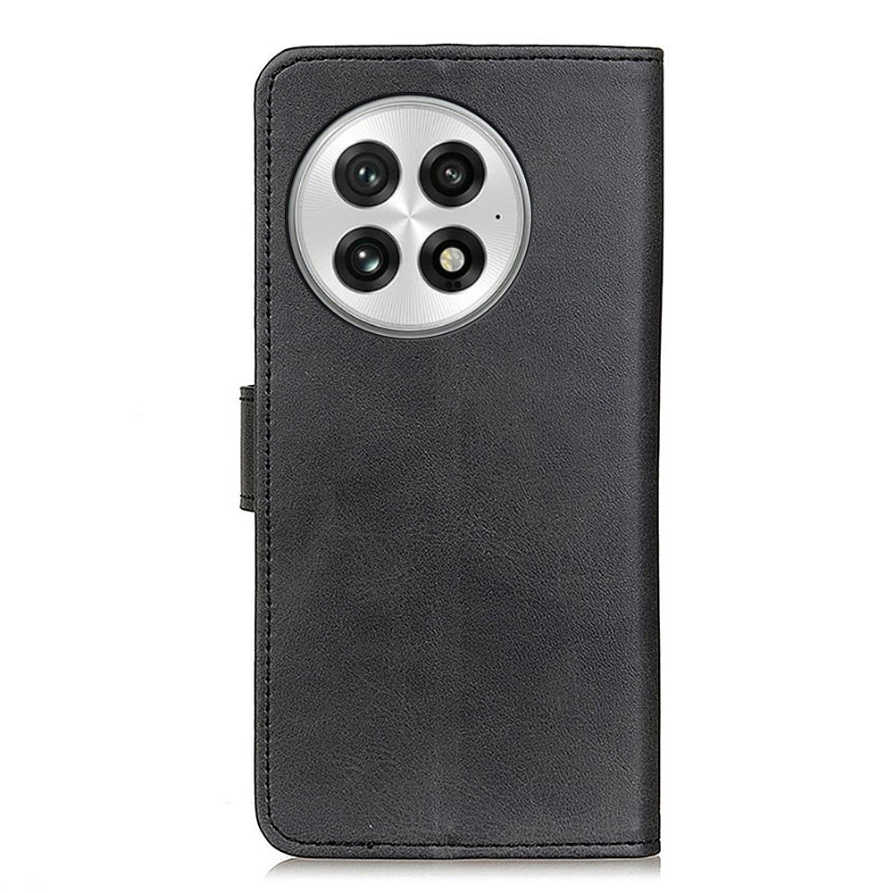 For OnePlus 13 Stand Wallet Case Cowhide Texture Leather Phone Cover