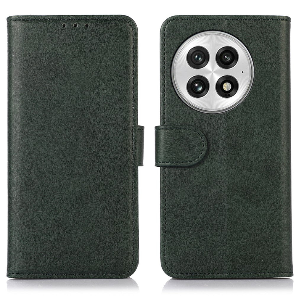 For OnePlus 13 Case Cowhide Texture Leather Wallet Phone Cover with Stand