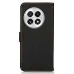 KHAZNEH Skal för OnePlus 13 - Äkta nötskinn - RFID-blockerande plånboksfodral