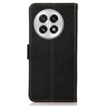 KHAZNEH For OnePlus 13 Phone Case Genuine Cow Leather Cover RFID Blocking
