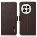 KHAZNEH For OnePlus 13 Phone Case Genuine Cow Leather Cover RFID Blocking