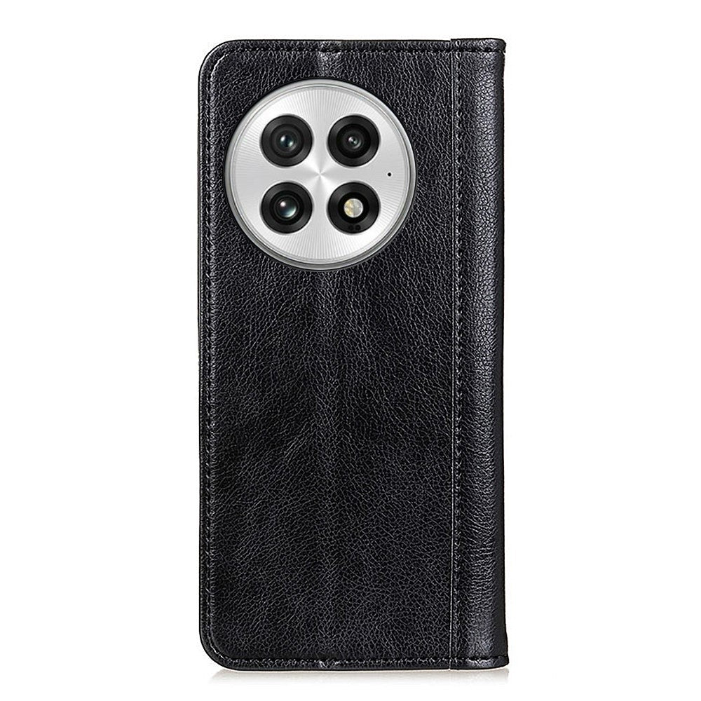 For OnePlus 13 Stand Case Split Leather Litchi Texture Wallet Phone Cover